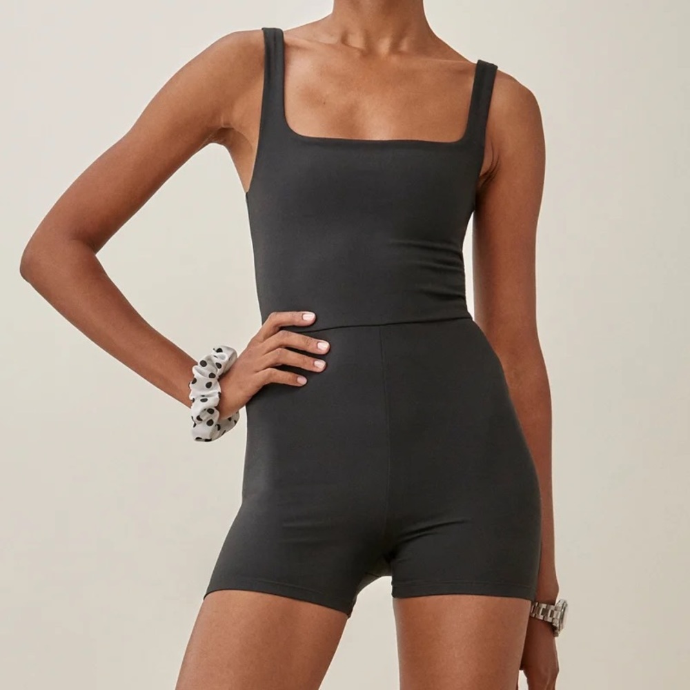 Reformation Dev Ecostretch Short Jumpsuit